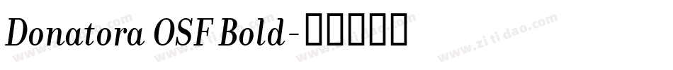 Donatora OSF Bold字体转换